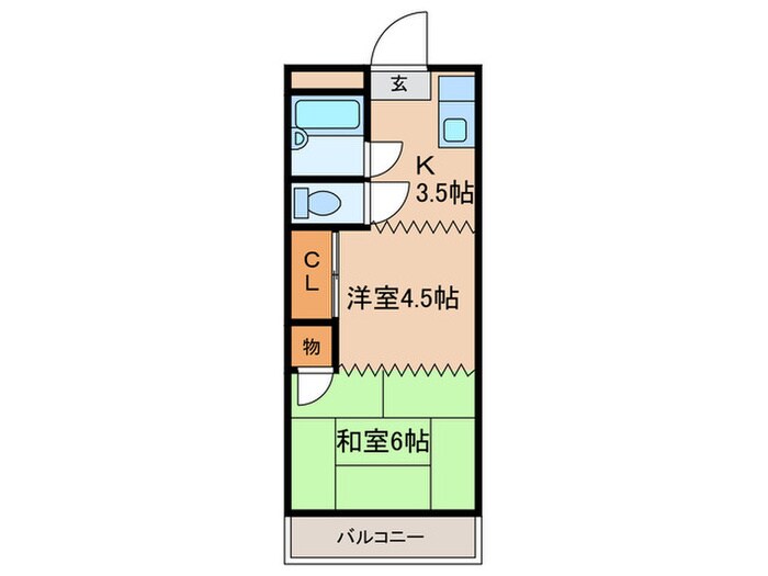 舞子台富士ハイツ（504）の物件間取画像