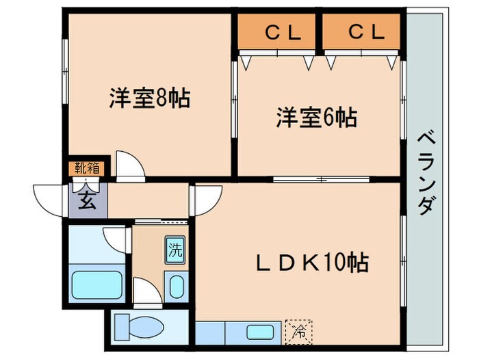 トップペア－福甚ＮＯ・２の物件間取画像