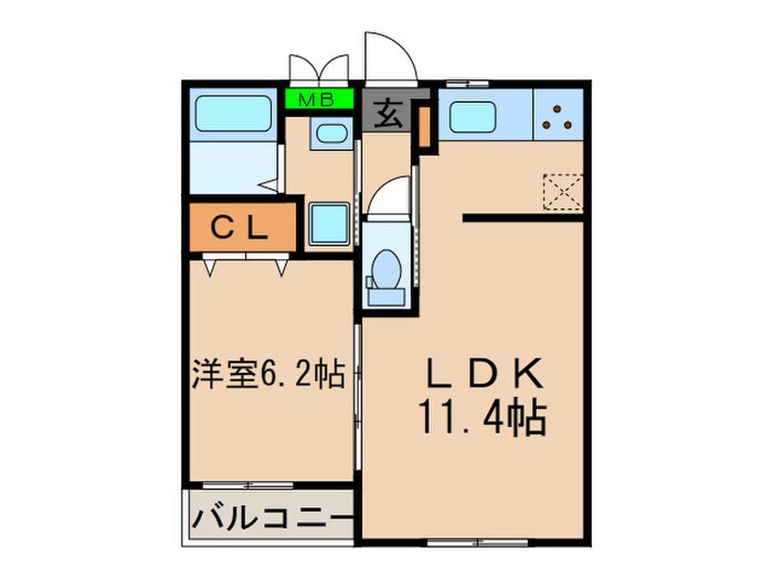 エスポワールの物件間取画像