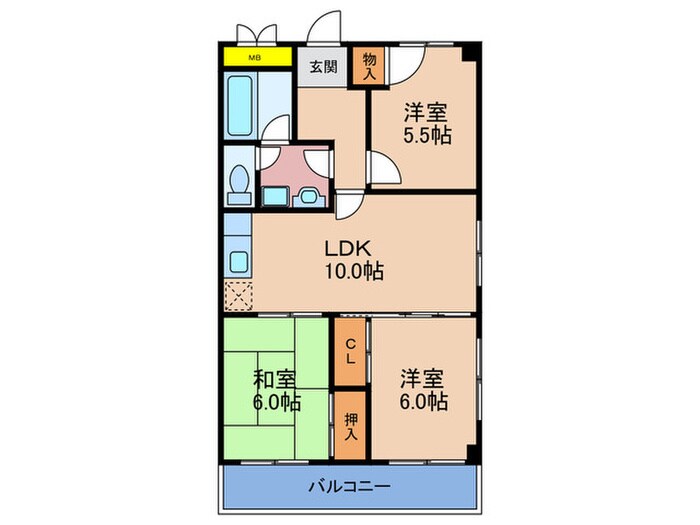 シェリール水無瀬の物件間取画像