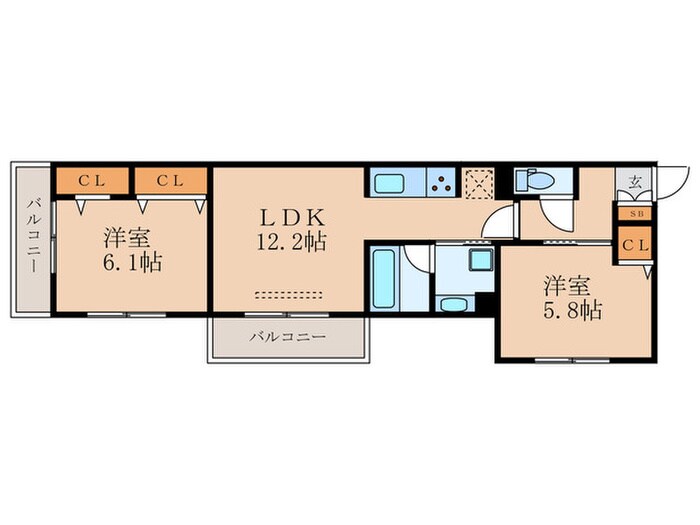 ｂｒｉｌｌａｎｔｅ鳥居本の物件間取画像