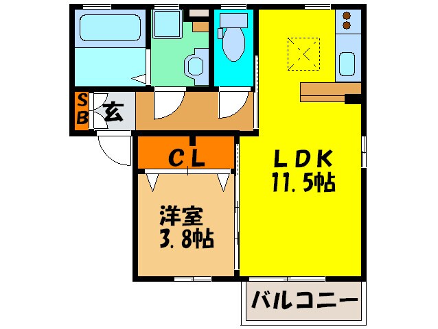 セレッソＢ棟の物件間取画像