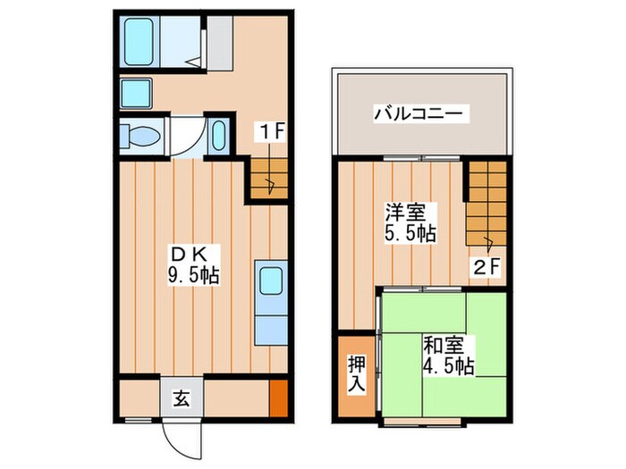 寝屋川市高柳２丁目戸建ての物件間取画像