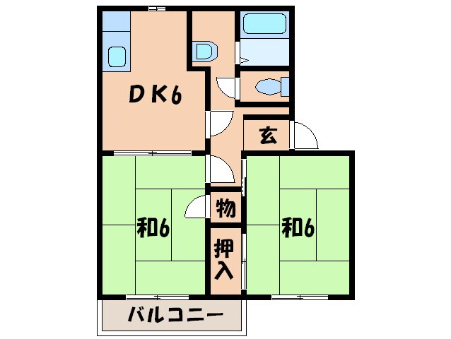 サニ－ドゥエル　ＭＯＲＩ　Ａ棟の物件間取画像