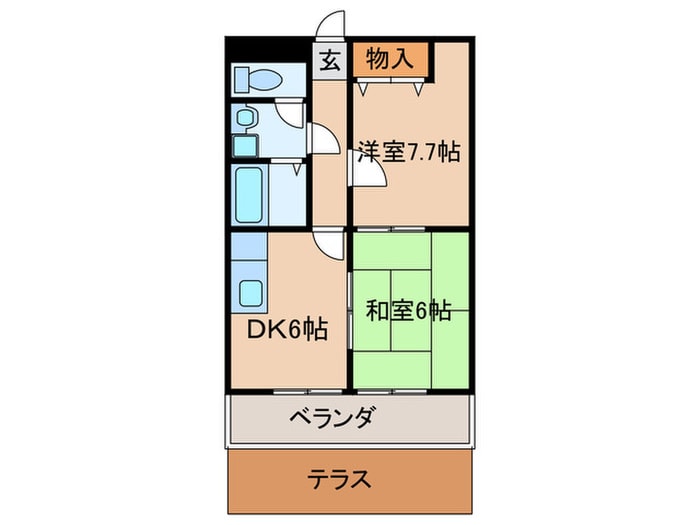 グラフィーネ槇島の物件間取画像