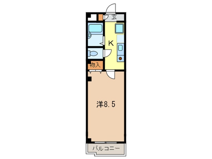 シャンブル甲東園の物件間取画像