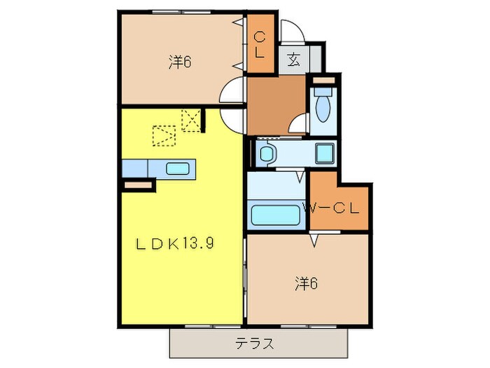 セントラルグレイスＡ棟の物件間取画像