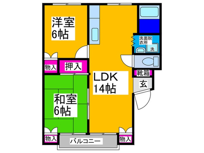 メロディーハイム浅香の物件間取画像