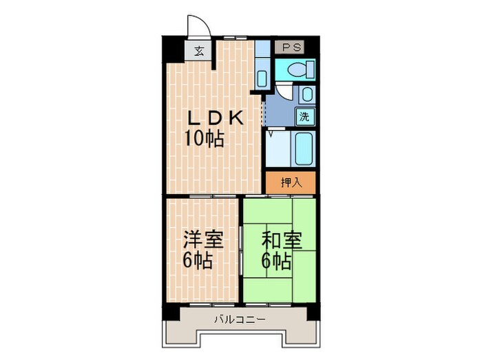 シャト－福の物件間取画像