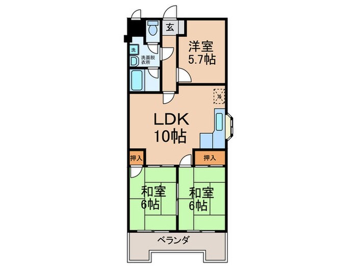 グロ－バルハイツの物件間取画像