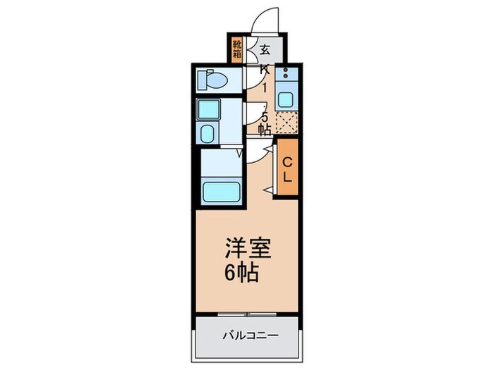 ﾚｵﾝｺﾝﾌｫｰﾄ難波ｸﾚｱ(1404)の物件間取画像