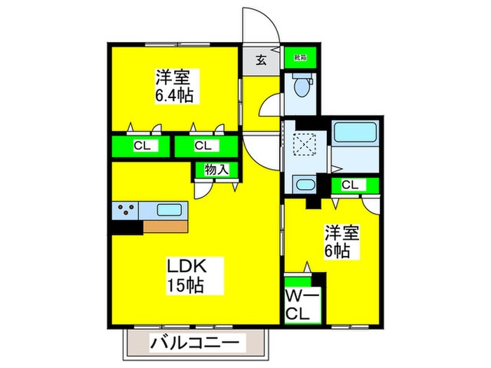 アンソレイユ凛の物件間取画像