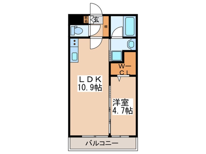 ステラウッド大県の物件間取画像