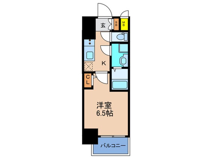 ｴｽﾘｰﾄﾞ大阪ﾌﾟﾗｲﾑｹﾞｰﾄ(705)の物件間取画像