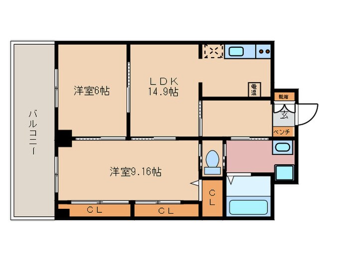 ルミノ－サ三条小川の物件間取画像
