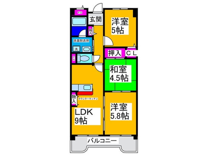 ギャラクシーウィル中百舌鳥の物件間取画像