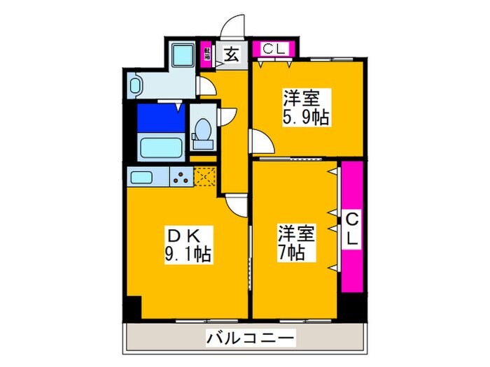 グランデュール林寺の物件間取画像