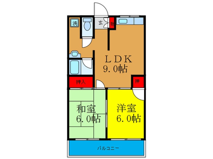 第２あかつきマンションの物件間取画像