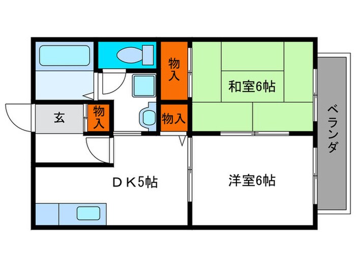 サンライフ鴨の物件間取画像