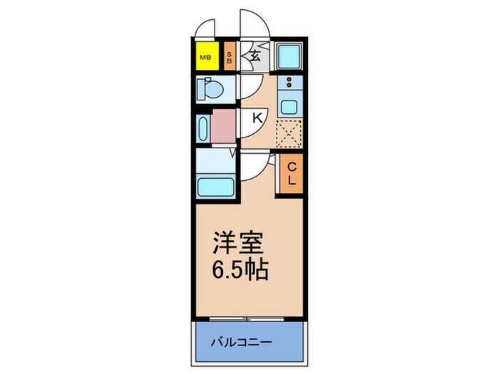 ｴｽﾘｰﾄﾞ大阪ﾌﾟﾗｲﾑｹﾞｰﾄ(602)の物件間取画像