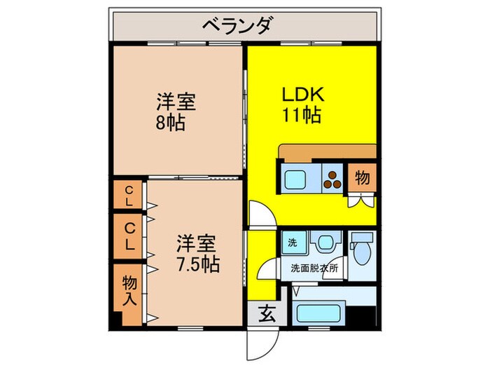 第３コ－ポラスロ－ザの物件間取画像