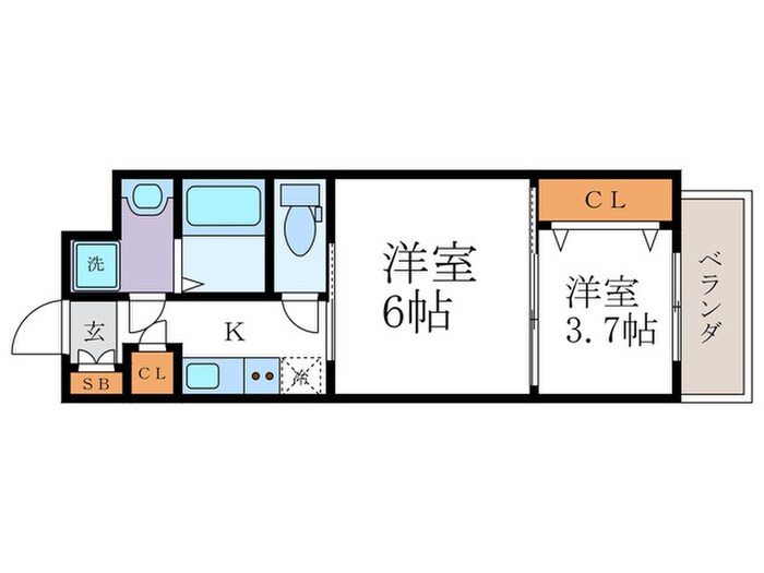 CREST TAPP京都二条（209）の物件間取画像