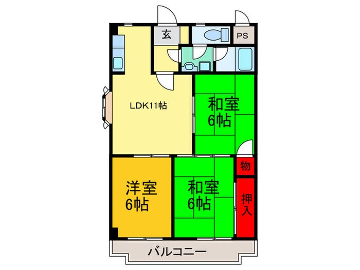 サンヴェ－ル新池の物件間取画像