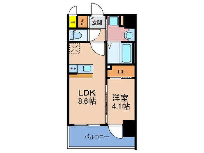 仮)ｴｽﾘ-ﾄﾞﾚｼﾞﾃﾞﾝｽ梅田ｸﾞﾗﾝｹﾞ-ﾄの物件間取画像