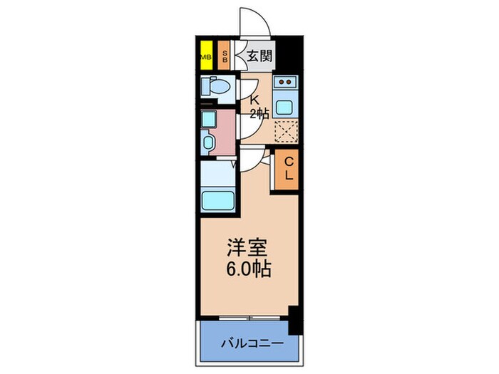 ｴｽﾘ-ﾄﾞﾚｼﾞﾃﾞﾝｽ梅田ｸﾞﾗﾝｹﾞ-ﾄの物件間取画像