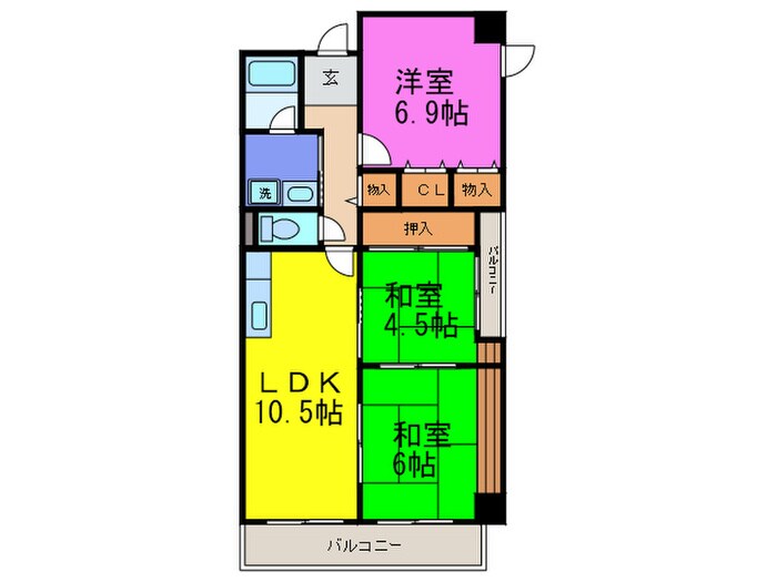 ラフィ－ネ１の物件間取画像