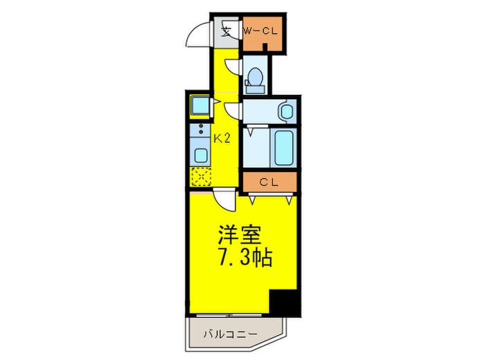 ﾗﾗﾌﾟﾚｲｽ阿波座駅前ﾌｪﾘｵ(1504)の物件間取画像