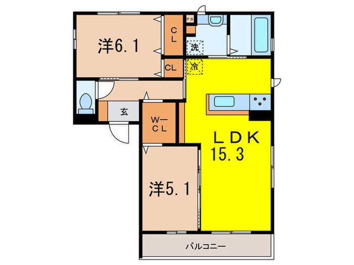 クレール桃山台の物件間取画像