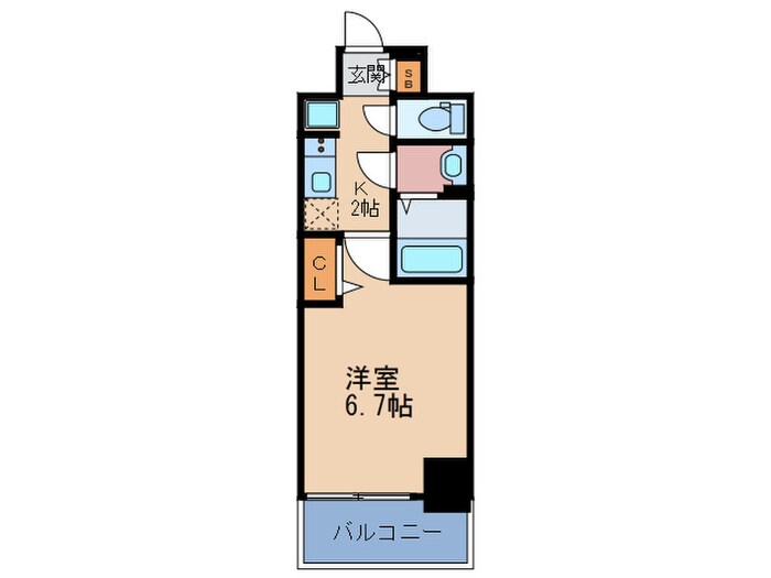 ﾌﾟﾚｻﾝｽ梅田北ﾃﾞｨｱ(816)の物件間取画像