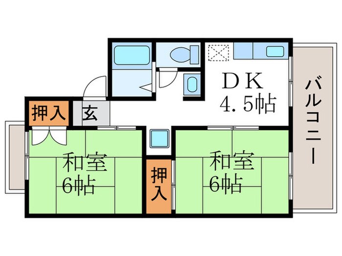 ヴィルベ－ル奥村Ａの物件間取画像