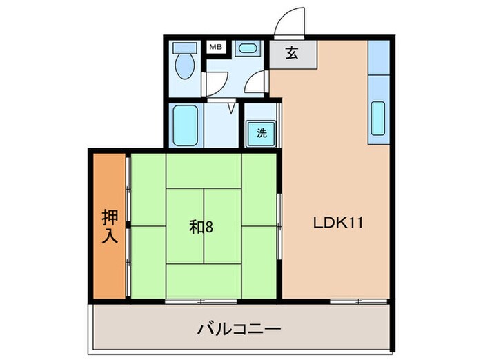 レジデンス南別府の物件間取画像