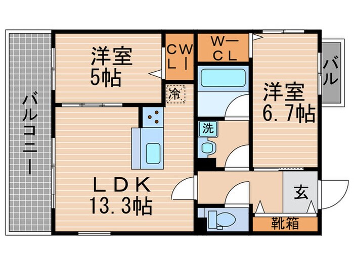 コンフォールパレ新町二条の物件間取画像