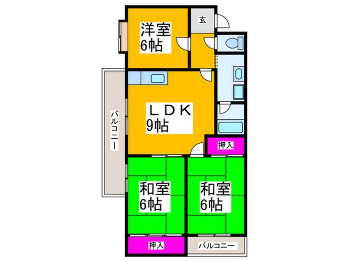 エクレール大美野の物件間取画像