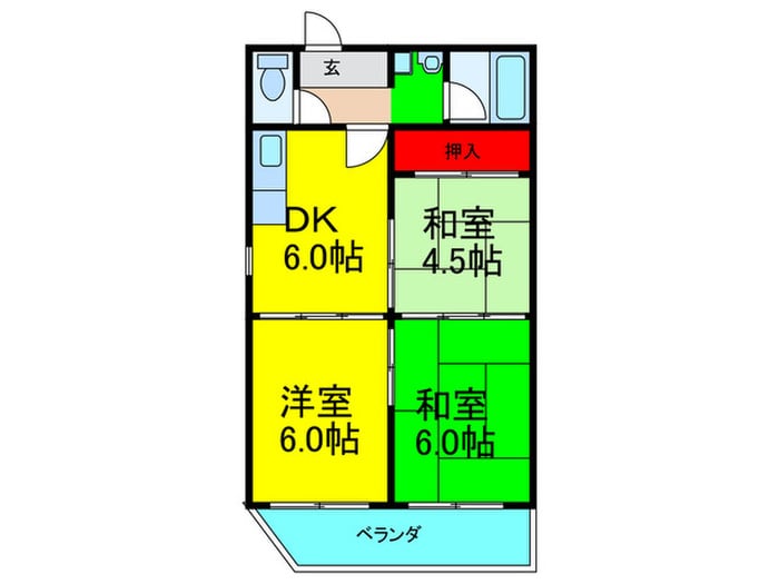 ホワイトハイツの物件間取画像