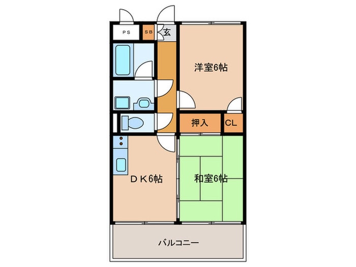 グランシュシュ東須磨の物件間取画像