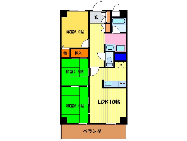 コ－ポラス上杉の物件間取画像