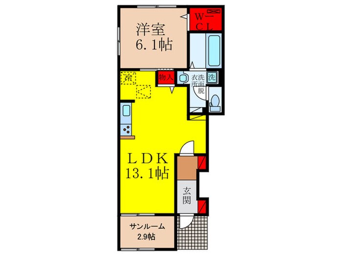 仮）ジオウエストの物件間取画像