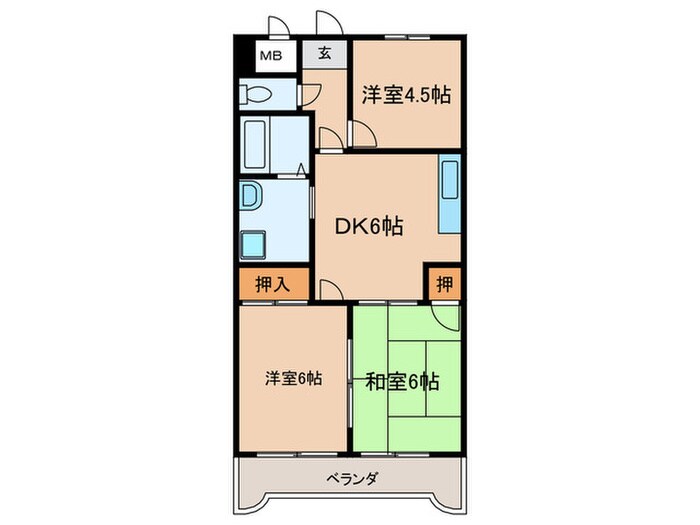 ハイム奥野の物件間取画像