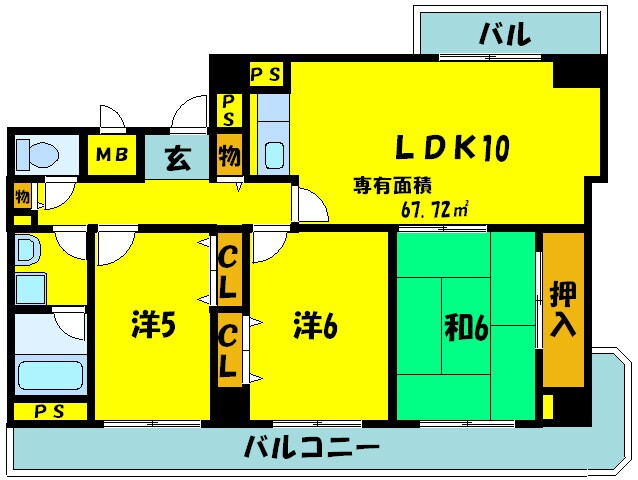 エミネンス白鳥の物件間取画像