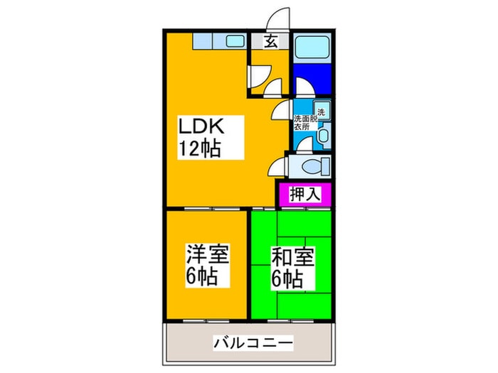 クリスタル長居の物件間取画像