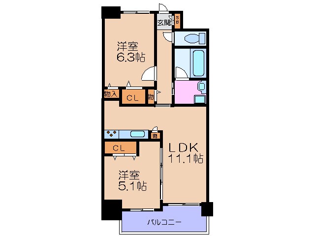 ベリ－海老江の物件間取画像