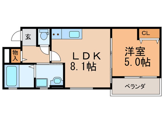 クリエオーレ玉串元町の物件間取画像