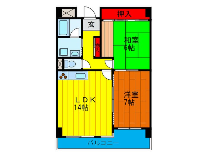 平安ハイツの物件間取画像