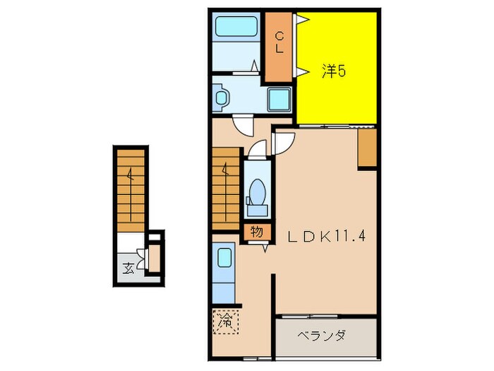 メゾンフルールの物件間取画像