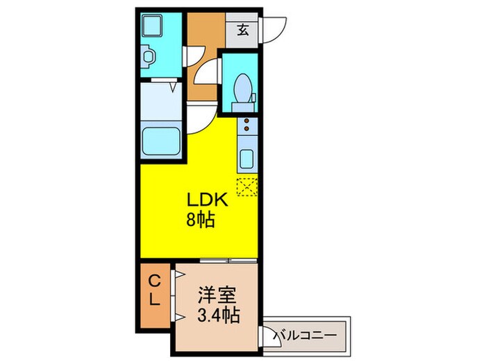 アバンティオ平野市町Ⅱの物件間取画像