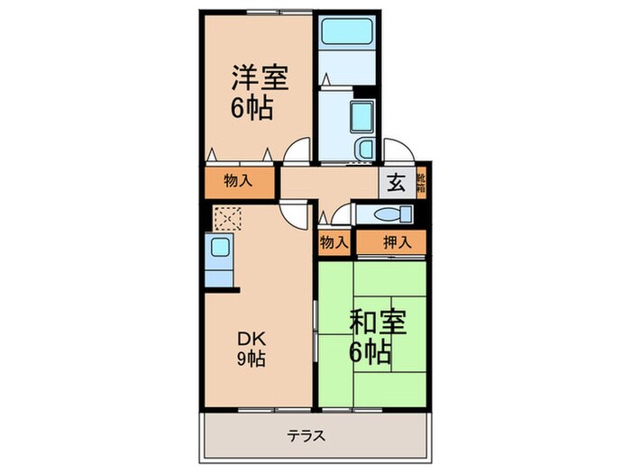 RIHITO八尾B棟の物件間取画像
